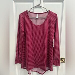 LULAROE NWT Lynnae Polka Dot Long Sleeve Flowy Top Blouse SIZE MEDIUM 10-12 NEW